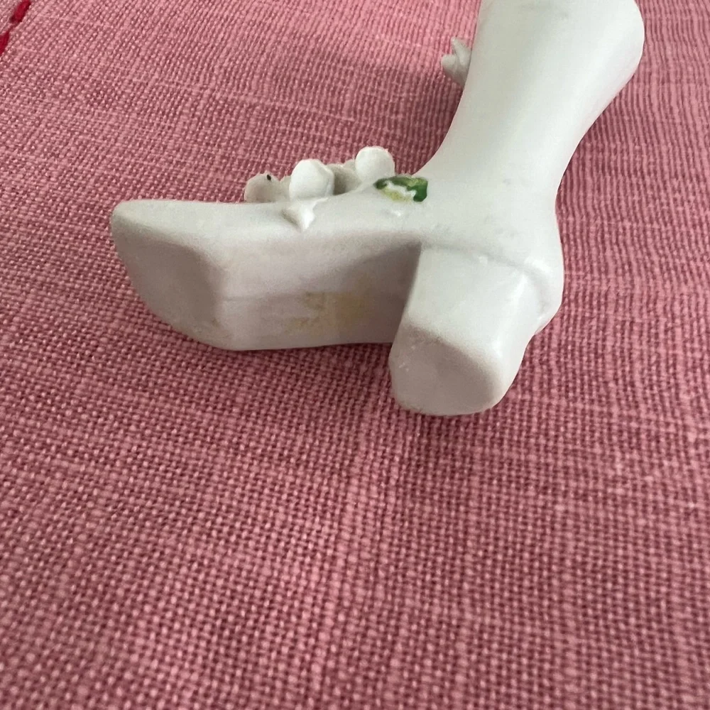 Elegant Porcelain Vintage Shoe Figurines